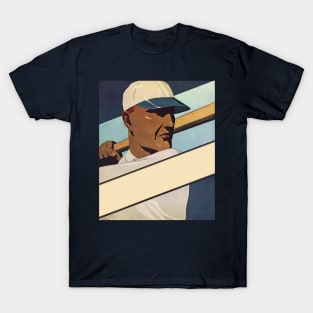 Vintage Sports Baseball Batter, Stylized Art T-Shirt